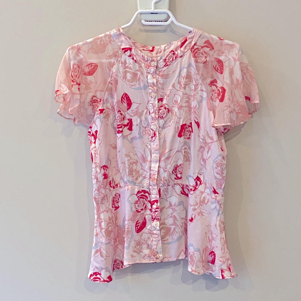 Miss Blumarine pink short sleeve shirt